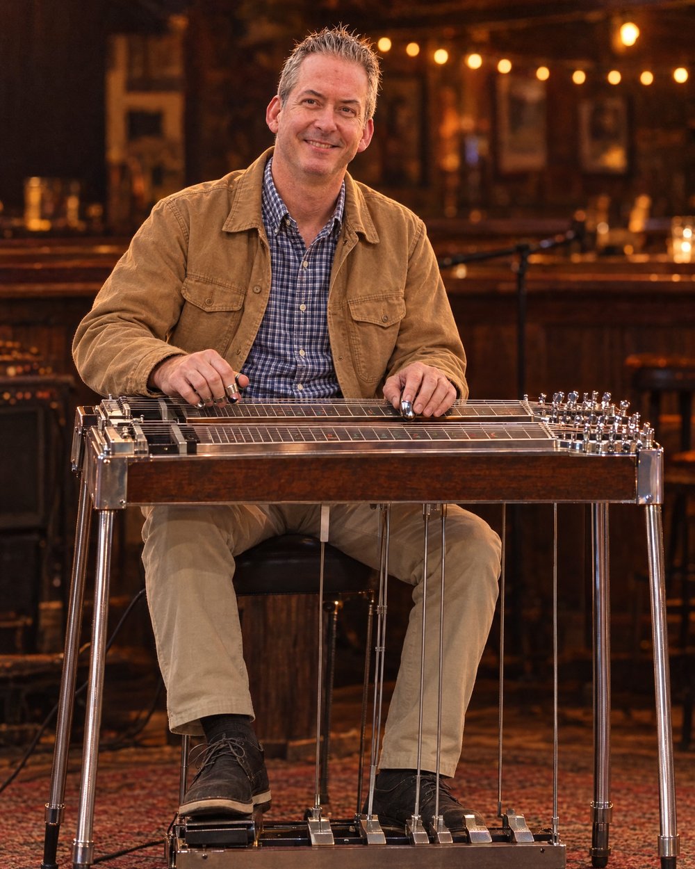Aaron, seated pedal steel